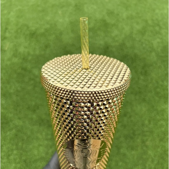 ✨NEW✨Starbucks 2022 Winter Holiday Gold Metallic‎ Chrome Bling Studded Tumbler - Picture 5 of 7
